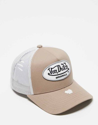 Boston - Cappellino stile trucker color pietra e bianco - Von Dutch - Modalova