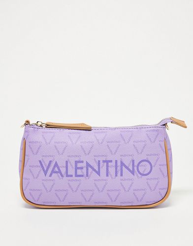 Valentino - Liuto - Borsa da spalla lilla con stampa di monogramma - Valentino Bags - Modalova