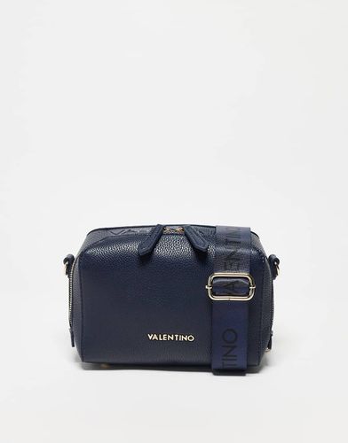 Valentino - Pattie - Camera bag navy con tracolla in tessuto - Valentino Bags - Modalova