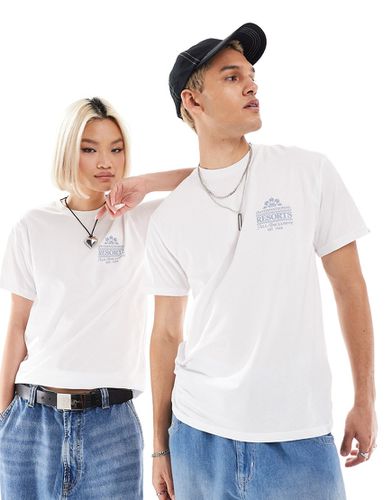 T-shirt bianca con stampa "All Inclusive" sulla schiena - Vans - Modalova