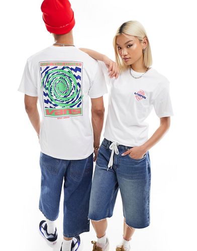 T-shirt bianca con stampa grafica a spirale - Vans - Modalova