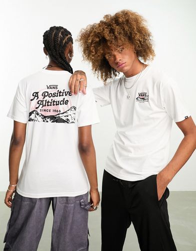 T-shirt bianca con stampa "Positive Attitude" sul retro - Vans - Modalova