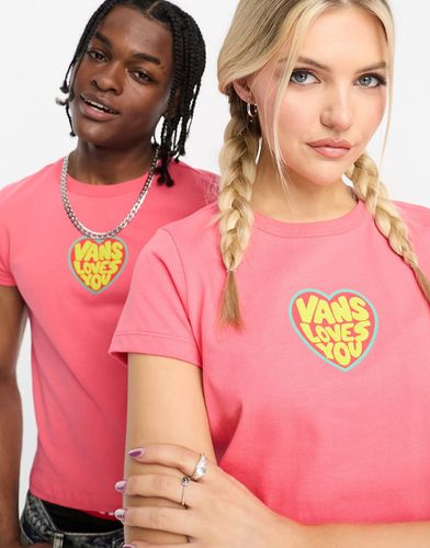 Love Is Kind - T-shirt unisex rosa con stampa - Vans - Modalova
