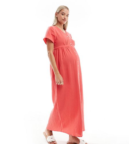 Vestito midi con bottoni - Vero Moda Maternity - Modalova