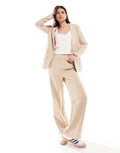 Mix and Match - Pantaloni a fondo ampio sartoriali crema in coordinato - Vero Moda - Modalova