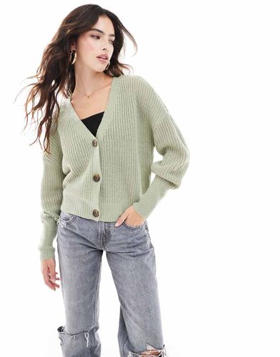 Cardigan salvia a coste spesse con bottoni - Vero Moda - Modalova