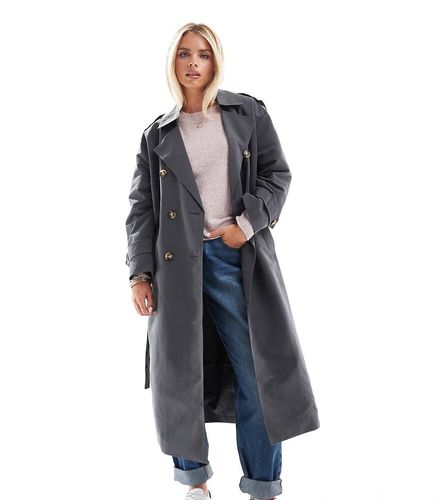 Trench taglio lungo asfalto con cintura - Vero Moda Petite - Modalova