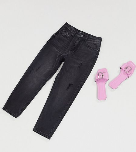 Mom jeans a vita alta neri - Vero Moda Petite - Modalova