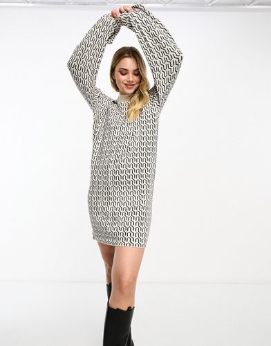 Vestito corto monocromatico in maglia con motivo geometrico - Vero Moda - Modalova