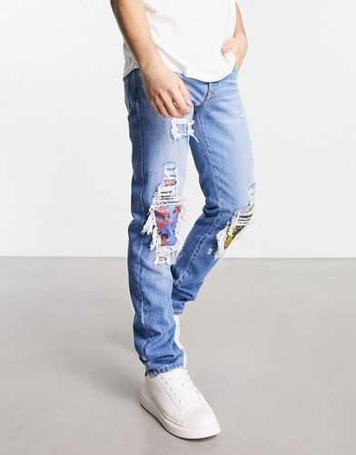 Jeans con toppe e strappi - Versace Jeans Couture - Modalova