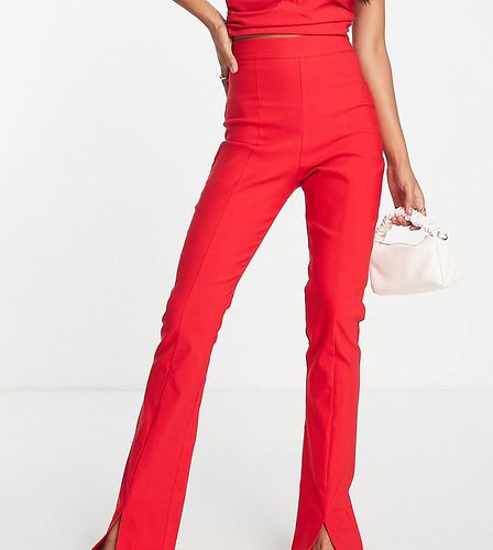 Pantaloni rossi con spacco sul davanti in coordinato - Vesper - Modalova