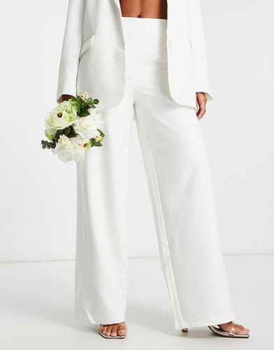 Pantaloni sartoriali da sposa con fondo ampio bianchi in coordinato - Vila - Modalova