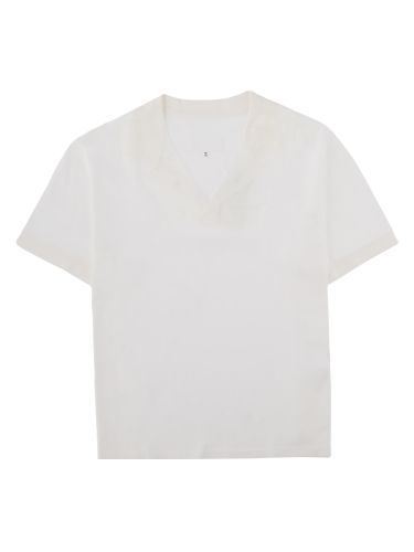 T-shirt "taped" con scollo a v - maison margiela - Modalova