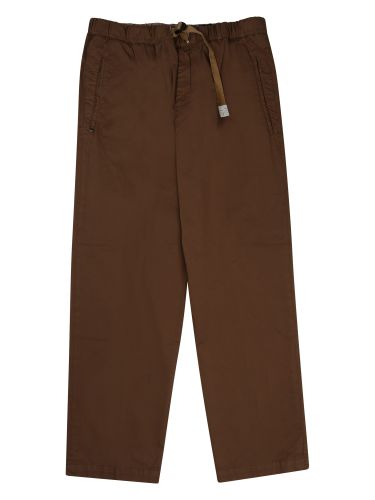 Pantalone in cotone con cintura - white sand - Modalova
