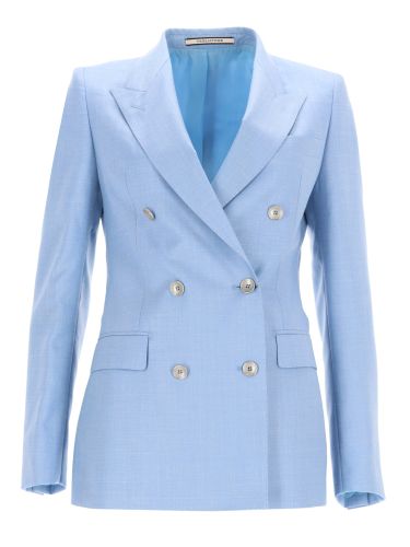 Double-breasted wool jacket - tagliatore - Modalova