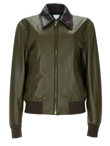 Giacca in pelle lucida - bottega veneta - Modalova
