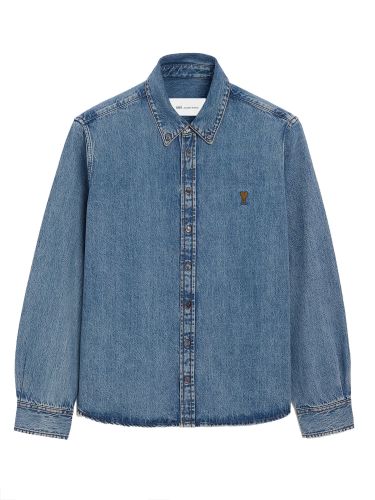 Ami paris camicia in denim - ami paris - Modalova