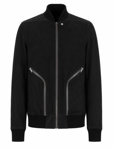 Bomber in pelle "heizer flight" - rick owens - Modalova