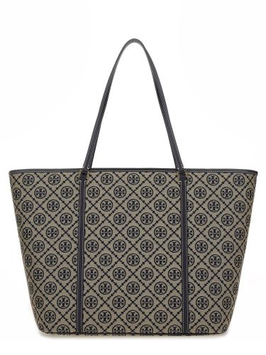 Borsa shopping t monogram con zip - tory burch - Modalova