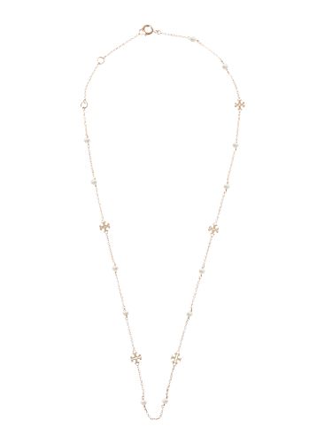 Collana "kira" con logo e perle - tory burch - Modalova