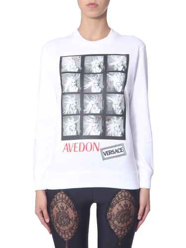 Versace crew neck sweatshirt - versace - Modalova