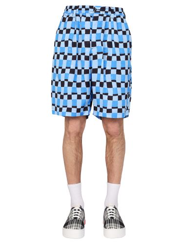 Marni check print bermuda shorts - marni - Modalova