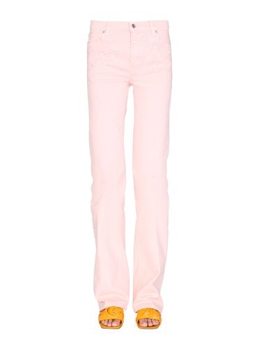 Jeans with embroidered floral detail - etro - Modalova