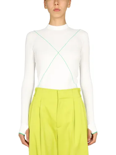 Contrasting seams sweater - bottega veneta - Modalova