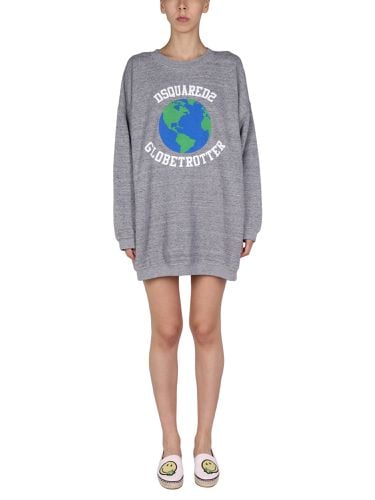 Sweatshirt dress with logo print - dsquared - Modalova