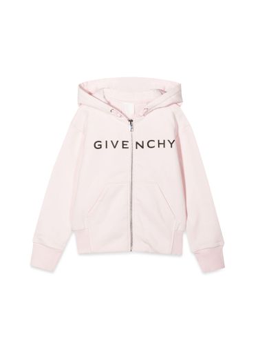 Zipper hooded cardigan with logo - givenchy - Modalova