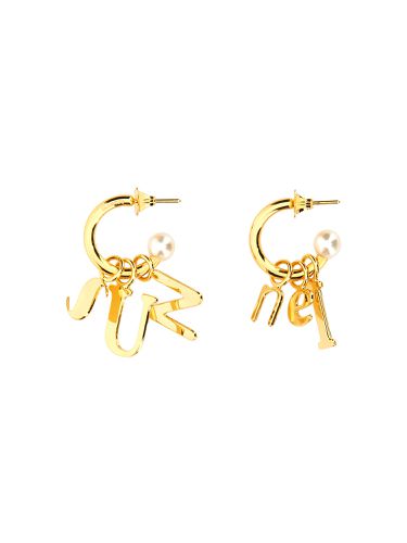 Lettering logo dangle earrings - sunnei - Modalova