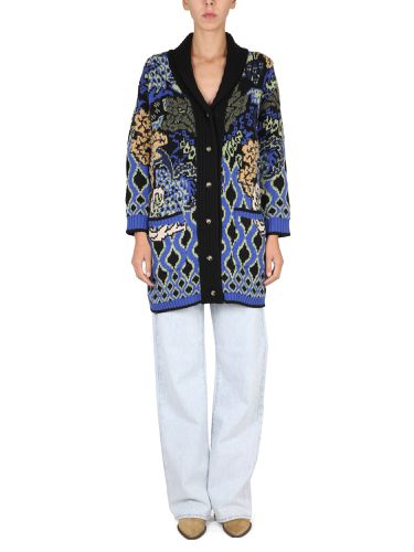 Etro jacquard knit coat - etro - Modalova