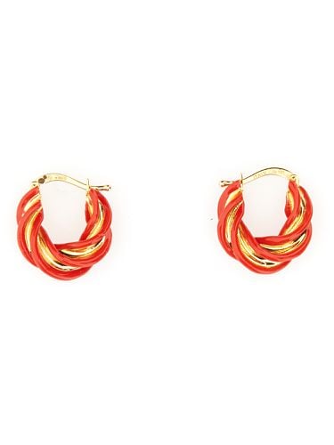 Bottega veneta pillar hoop earrings - bottega veneta - Modalova