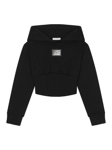 Dolce & gabbana logo plaque hoodie - dolce & gabbana - Modalova