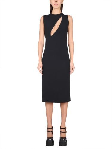 Sleeveless midi dress with cutouts - versace - Modalova