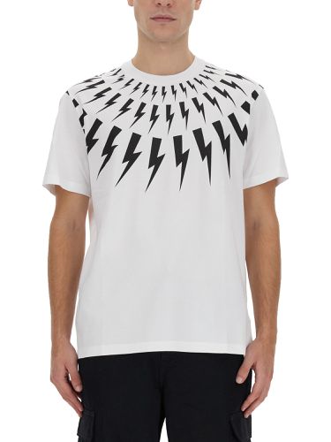 Fairisle thunderbolt" t-shirt - neil barrett - Modalova