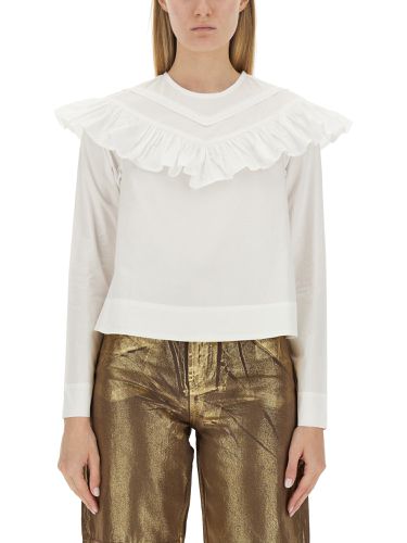 Ganni ruffle shirt - ganni - Modalova