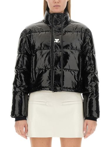 Courreges short vinyl down jacket - courreges - Modalova