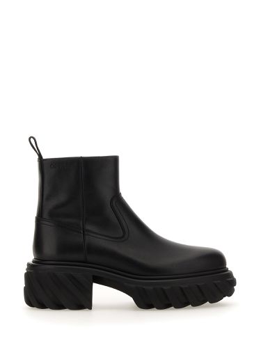 Off-white leather boot - off-white - Modalova