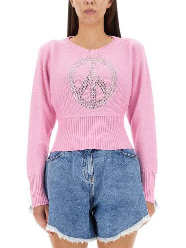 Moschino jeans peace symbol jersey - moschino jeans - Modalova