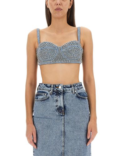 Bralette with rhinestones - moschino jeans - Modalova