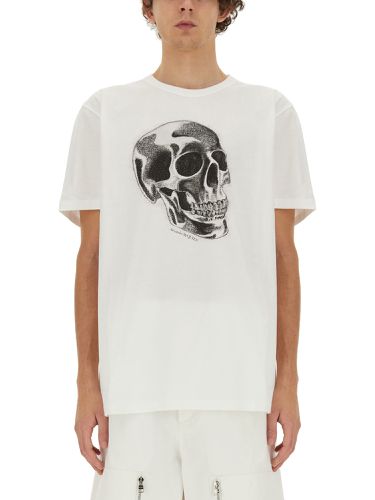 Skull print t-shirt - alexander mcqueen - Modalova