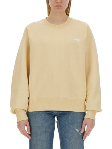 Ami paris sweatshirt with logo - ami paris - Modalova