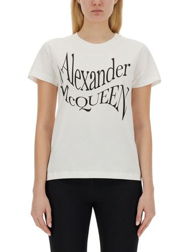 Logo print t-shirt - alexander mcqueen - Modalova