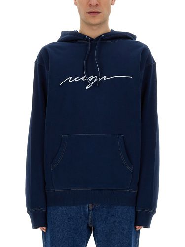 Msgm sweatshirt with cursive logo - msgm - Modalova