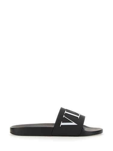 Slide sandal with logo - valentino garavani - Modalova