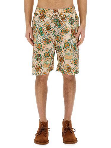 Bermuda shorts with print - drôle de monsieur - Modalova