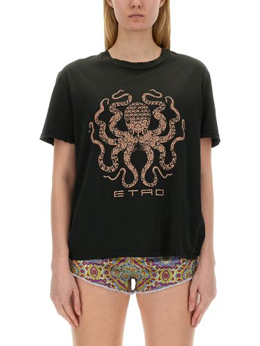 Etro logo print t-shirt - etro - Modalova