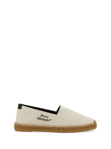 Espadrille with embroidered logo - saint laurent - Modalova