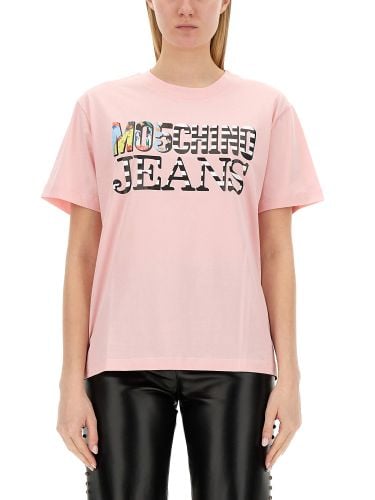 Moschino jeans t-shirt with logo - moschino jeans - Modalova